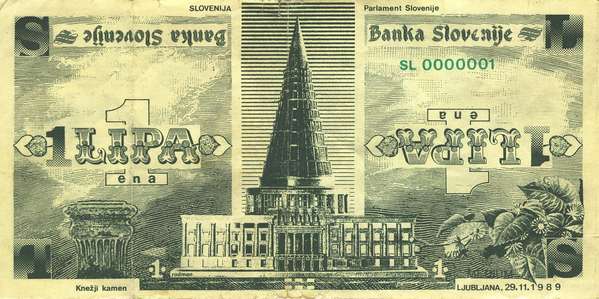 Fig. 3: Alternative Slovenian currency Lipa (1989)