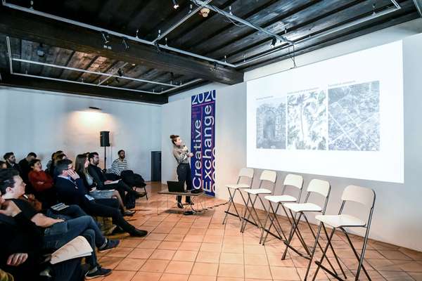 Christina presenting TiriLab at the Future Architecture CEx2020 Matchmaking Conference, 12. februar 2020, MAO | Photo: Iztok Dimc