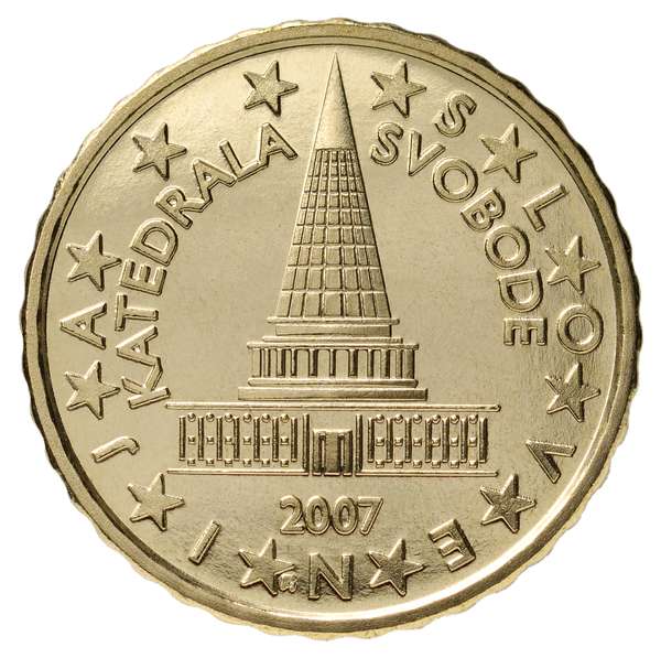 Fig. 5: Plečnik parliament on 10 cent Euro coin (2007)
